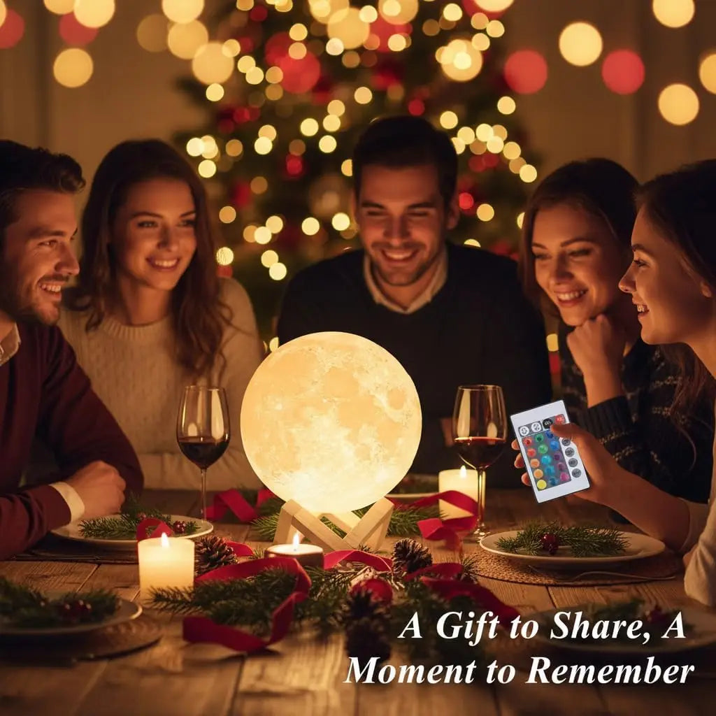 3D Moon Lamp Touch Dimmable & Rechargeable Night Light