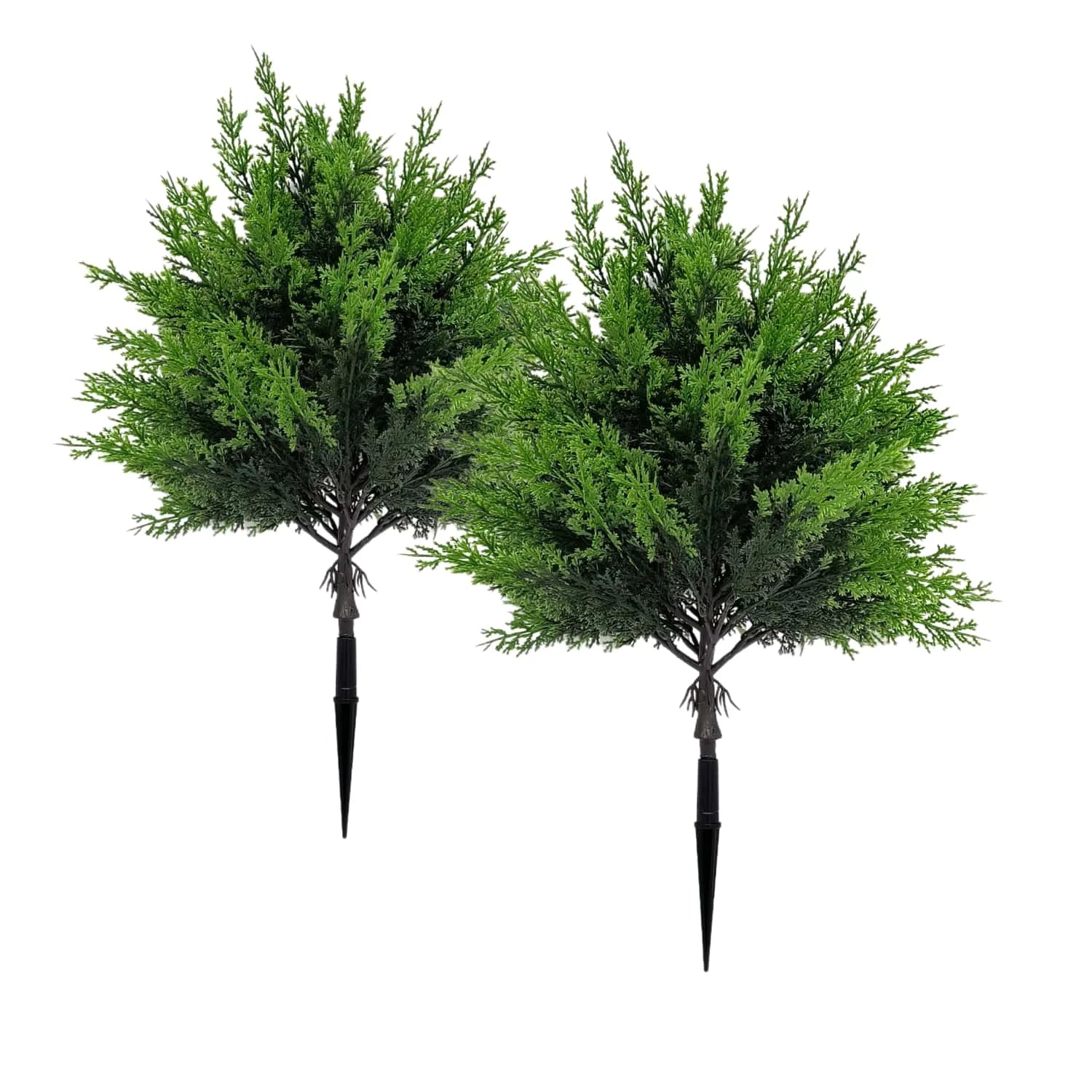 Outdoor Artificial Greenery Spherical Pine Trees with Ground Stakes