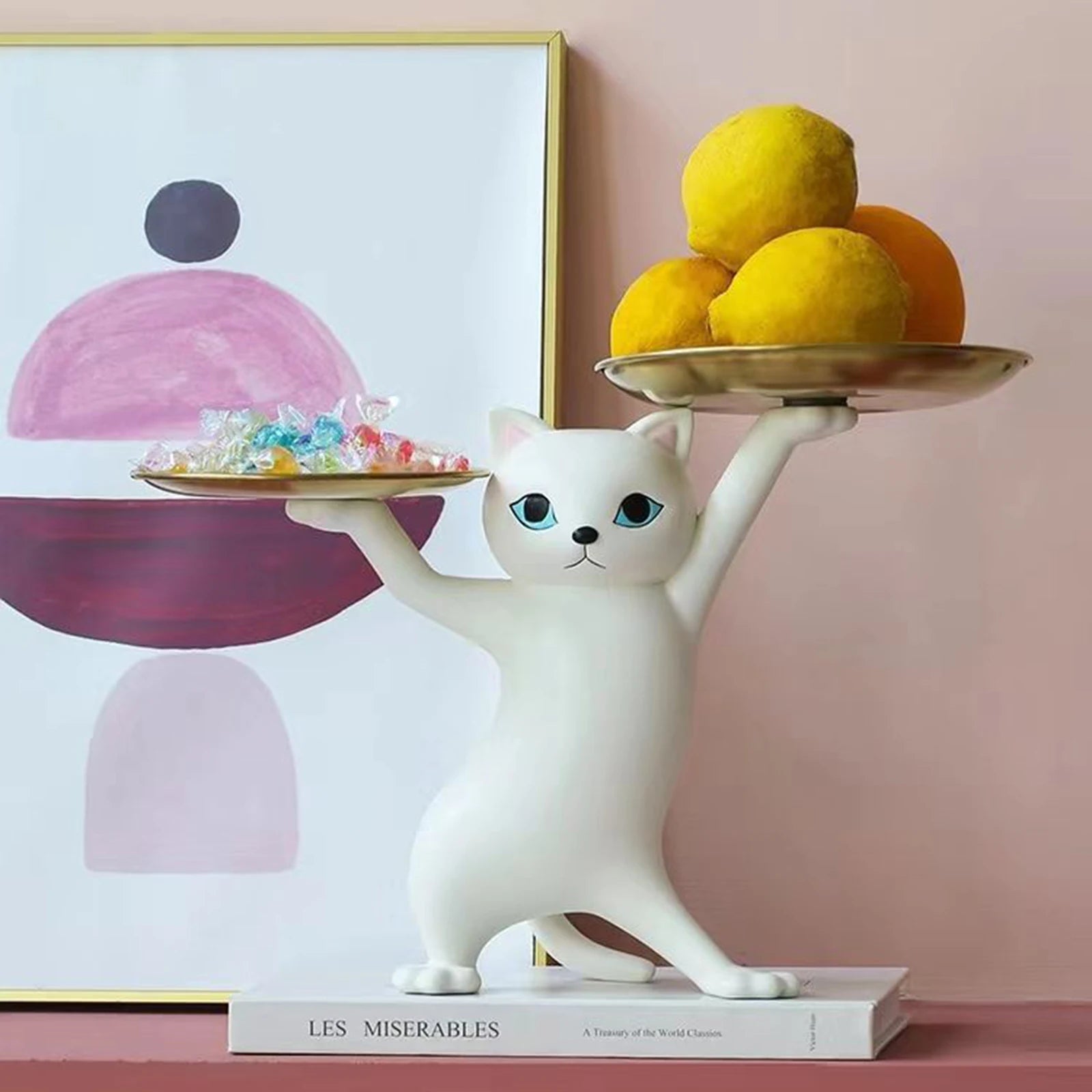 Resin Desktop Candy Storage Container Art Crafts Kitten Jewelry