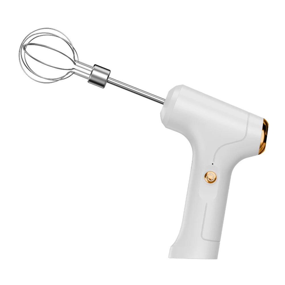 USB Rechargeable Electric Mixer Stainless Steel Egg Food Blender