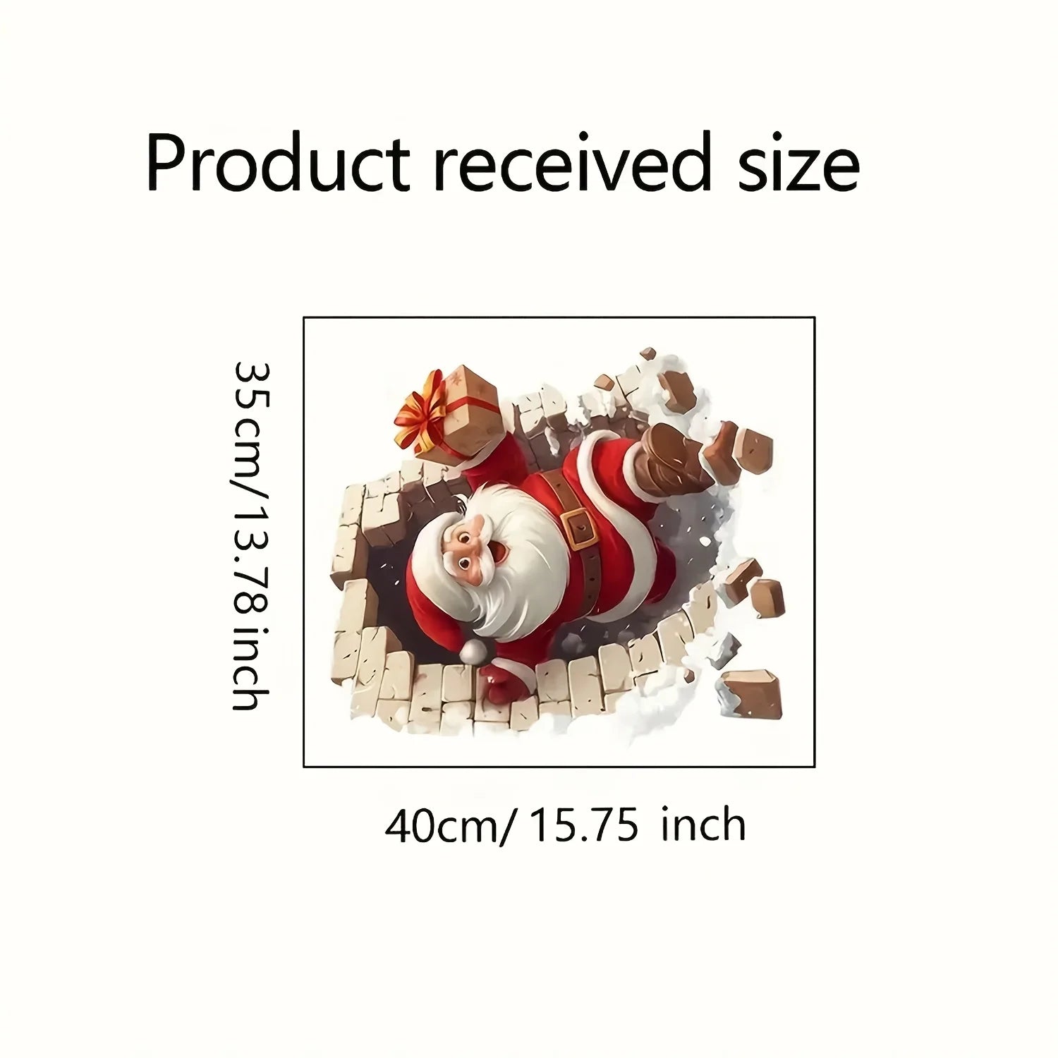 Santa Claus Wall Decal  Removable Christmas Sticker decor