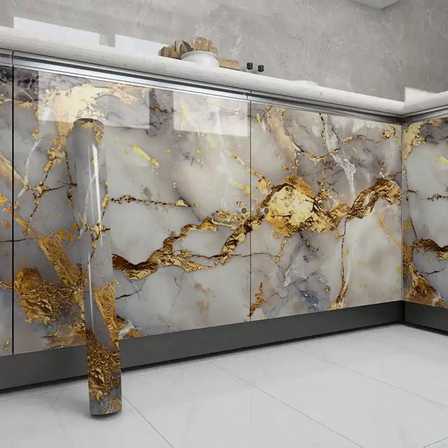 Waterproof Marble Peel and Stick Wallpaper self