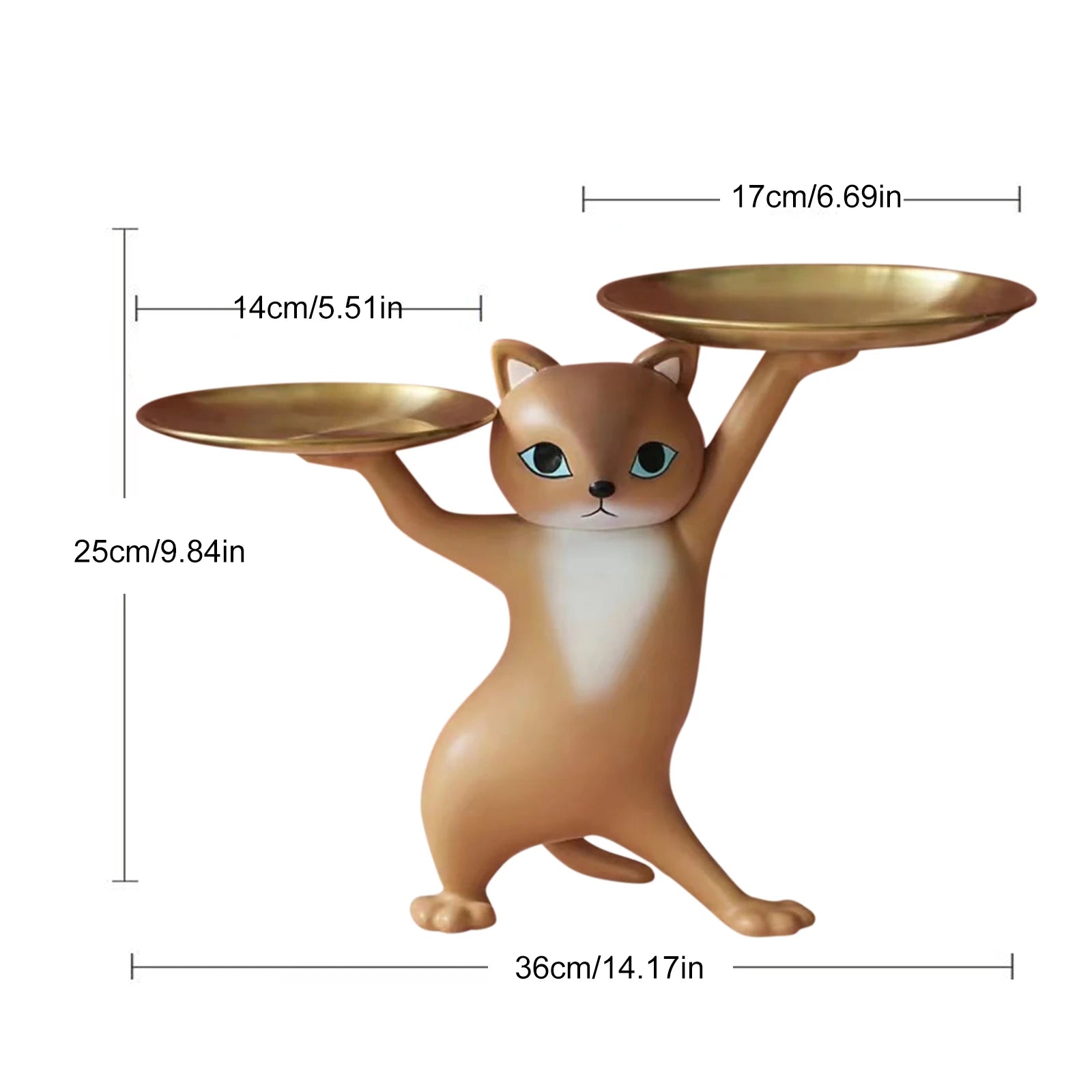 Resin Desktop Candy Storage Container Art Crafts Kitten Jewelry