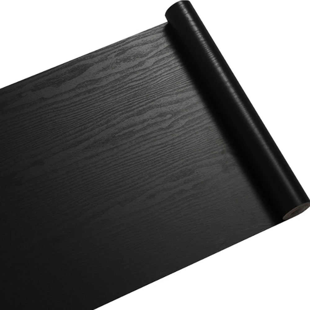 Wood Grain PVC Wallpaper kitchen  Wardrobe Home Decor ﻿