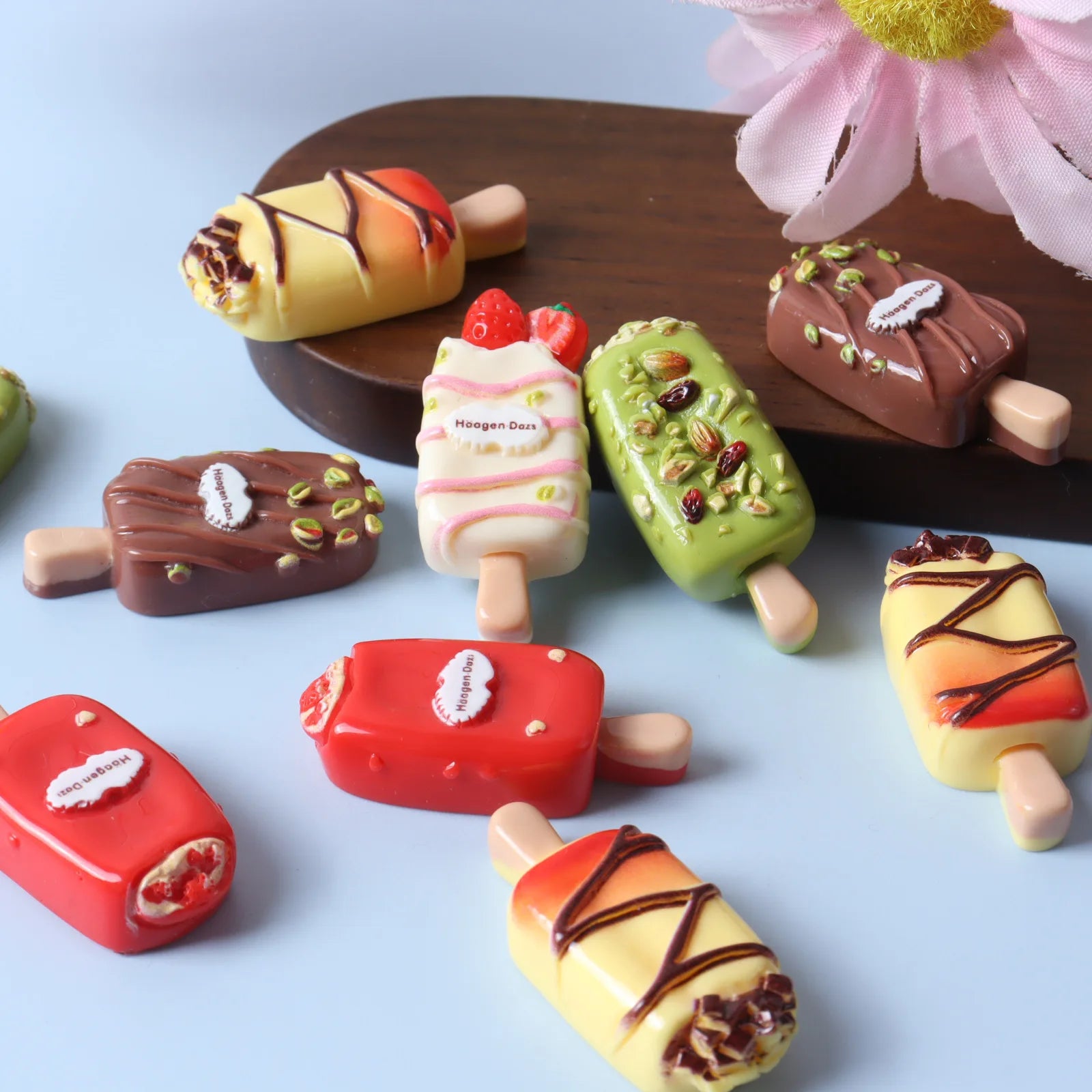 Cartoon Ice Cream Dessert Flatback Popsicle Decoration Jewelry