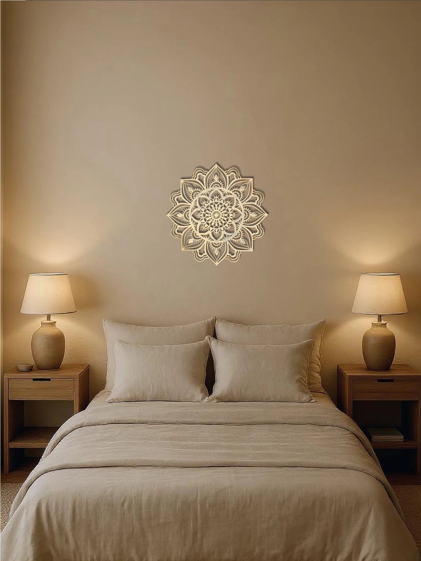 Hand Hammered Moroccan Metal Mandala Wall Art