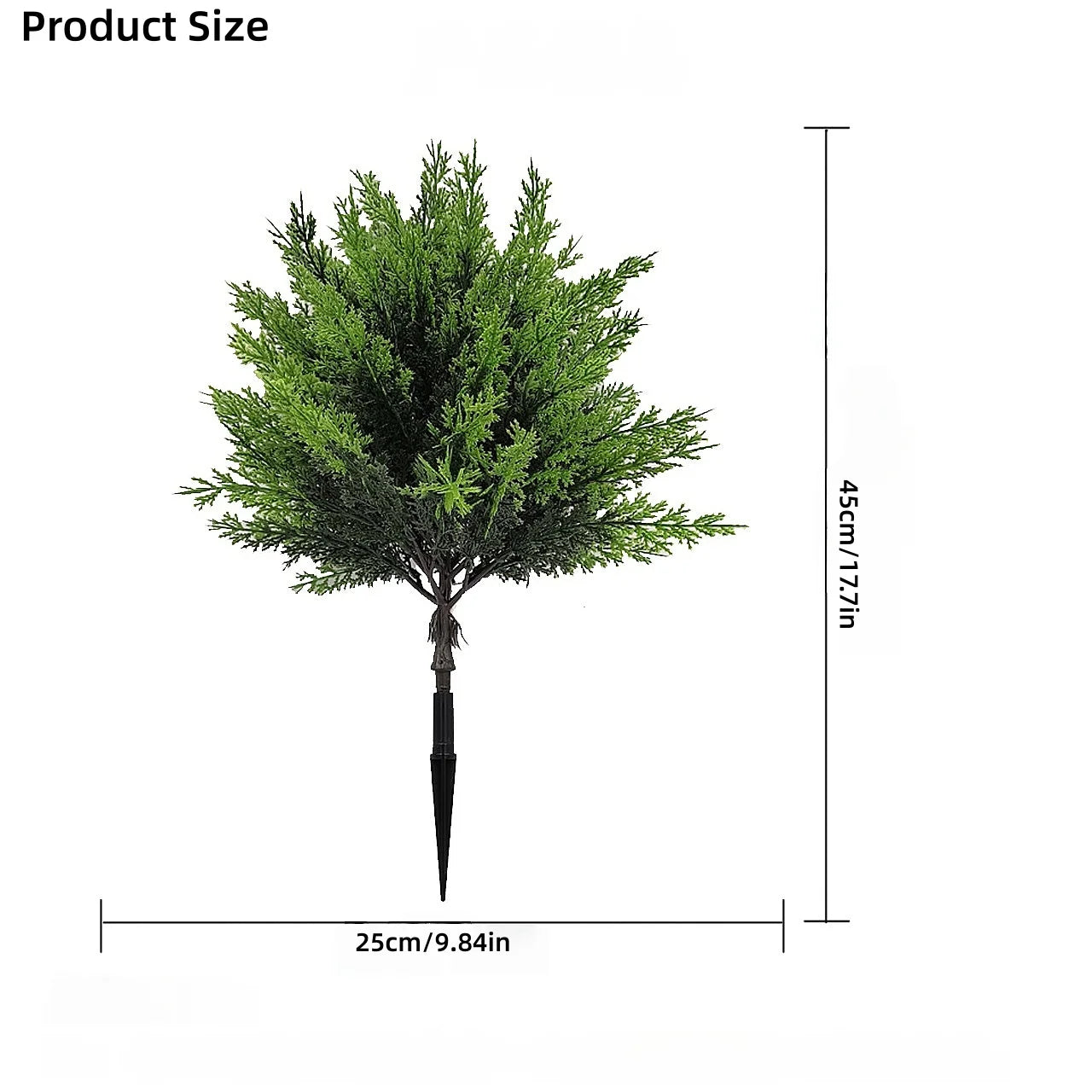 Outdoor Artificial Greenery Spherical Pine Trees with Ground Stakes