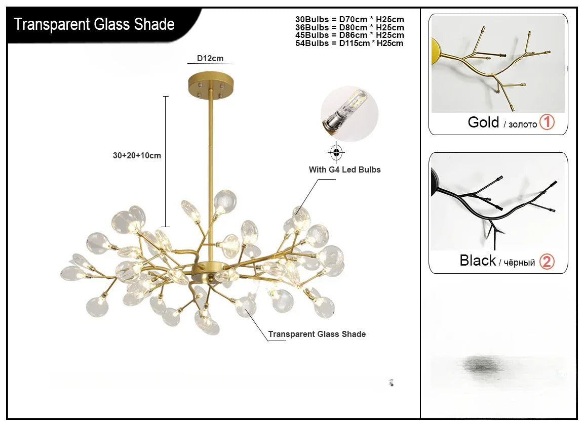 Modern Minimalist Firefly LED Lights Bedroom Living Room