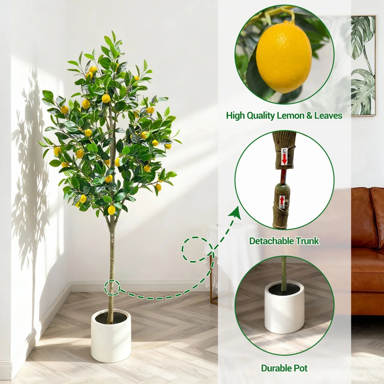 Artificial Lemon Trees Large Artificial Plant Indoor Lemons Tree