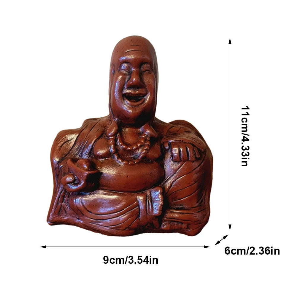 Resin Buddha Flip Unexpected Backside Happy Buddha Home Decor