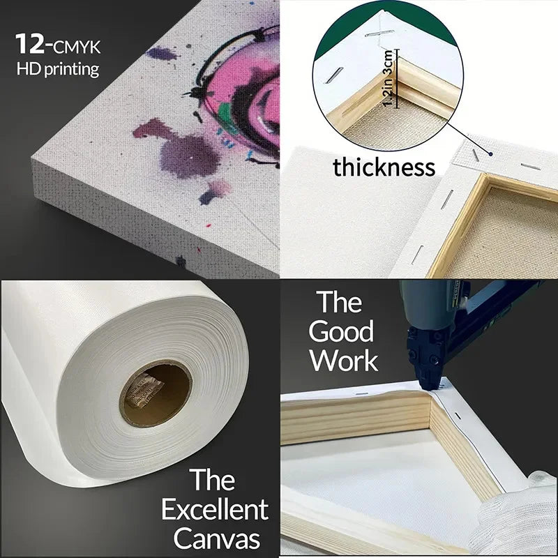 Framed Canvas Wall Art Vibrant Plant  Spice Theme with HerbS