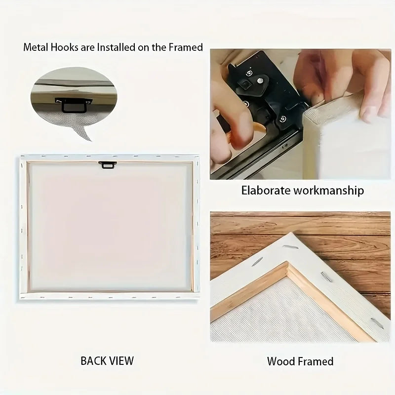 Elegant Golden White Feather Heart Canvas Wall Art