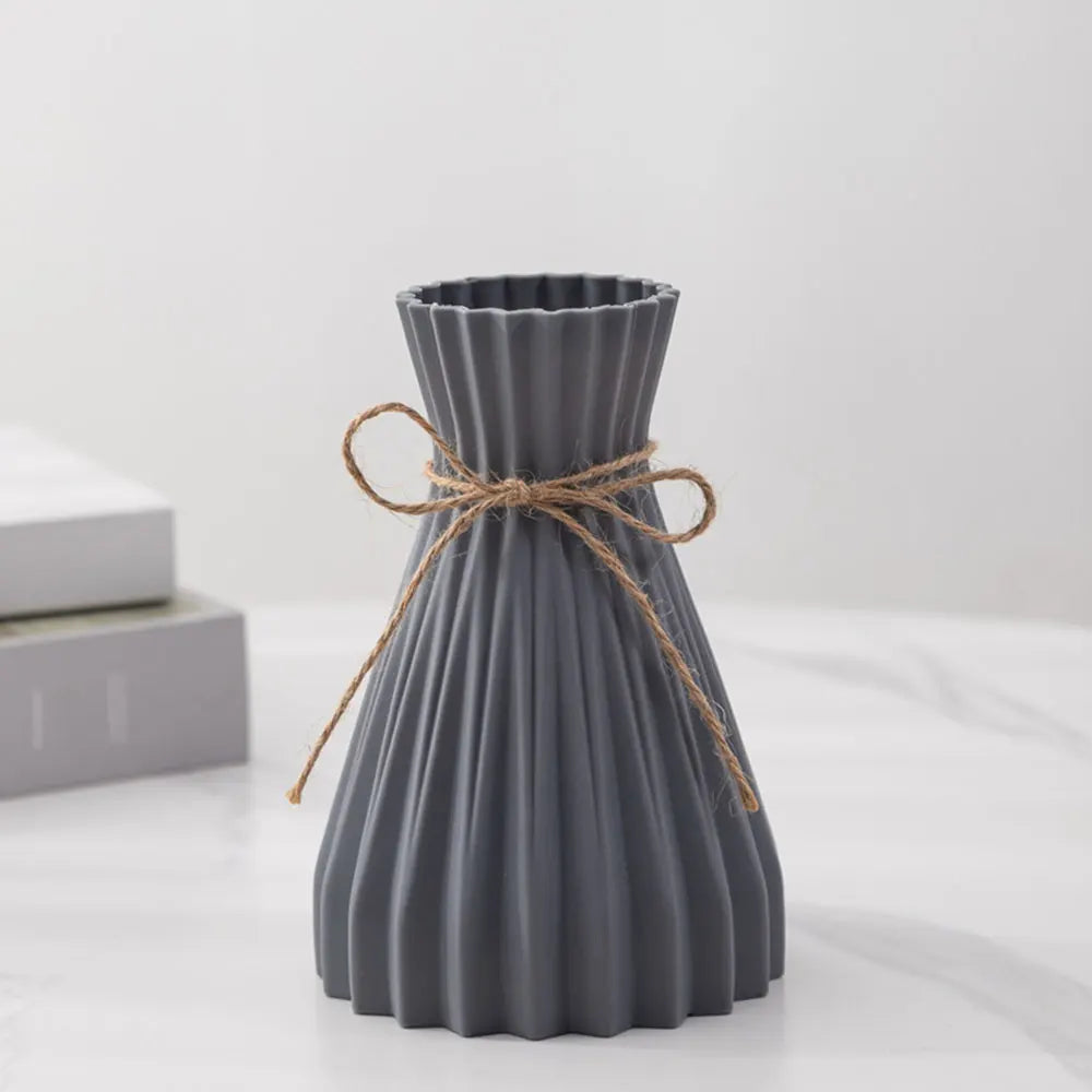 European Pleated Vase Plastic Waist Folding Flower