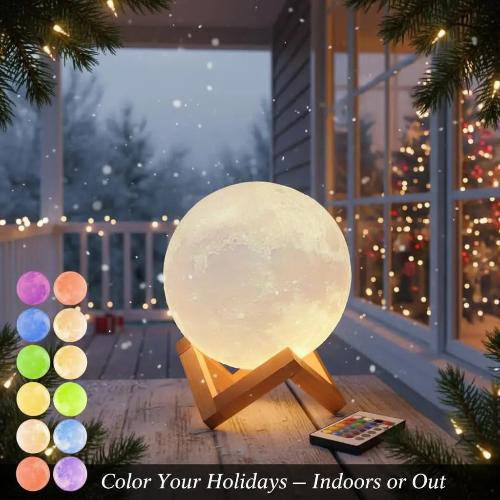 3D Moon Lamp Touch Dimmable & Rechargeable Night Light