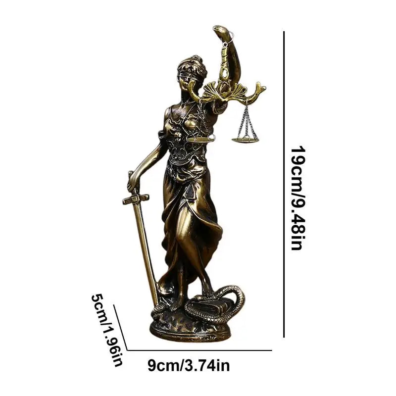 Resin Justice Goddess Artemis Figurines Miniatures Crafts