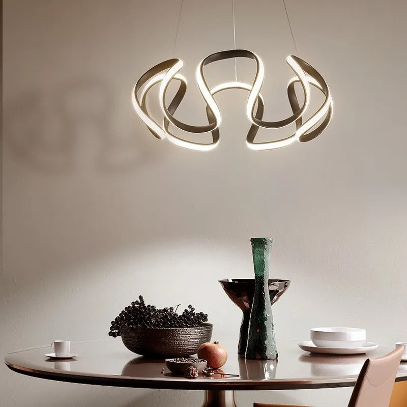 Pendant Light Nordic Twisted Led Chandelier Ceiling Lamp