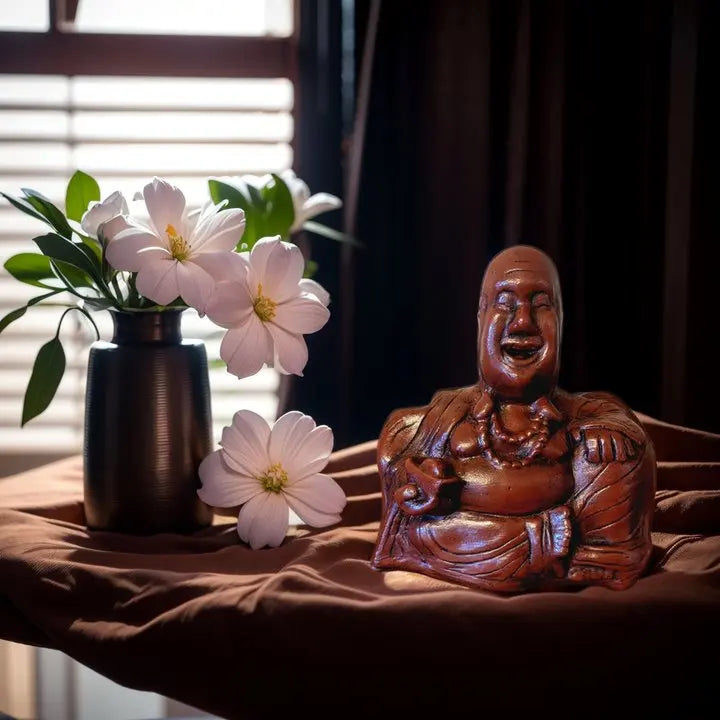 Resin Buddha Flip Unexpected Backside Happy Buddha Home Decor