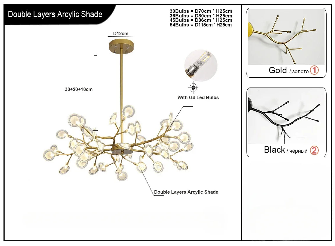 Modern Minimalist Firefly LED Lights Bedroom Living Room