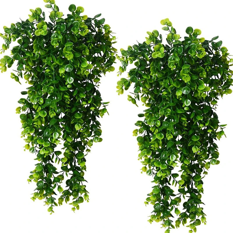 Artificial Hanging Plants Faux Eucalyptus Leaf Greenery Vine Outdoor